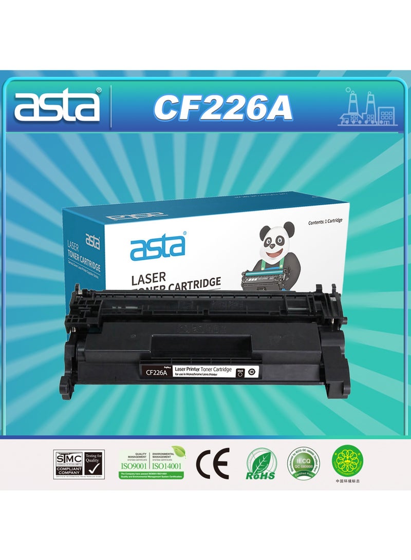 استا خرطوشة حبر متوافقة ASTA CF226A 26A لطابعة LaserJet Pro M402 MFP M426 باللون الأسود BK Premium Professional Office Consumable Printing CF226 226A 26 - Image 1